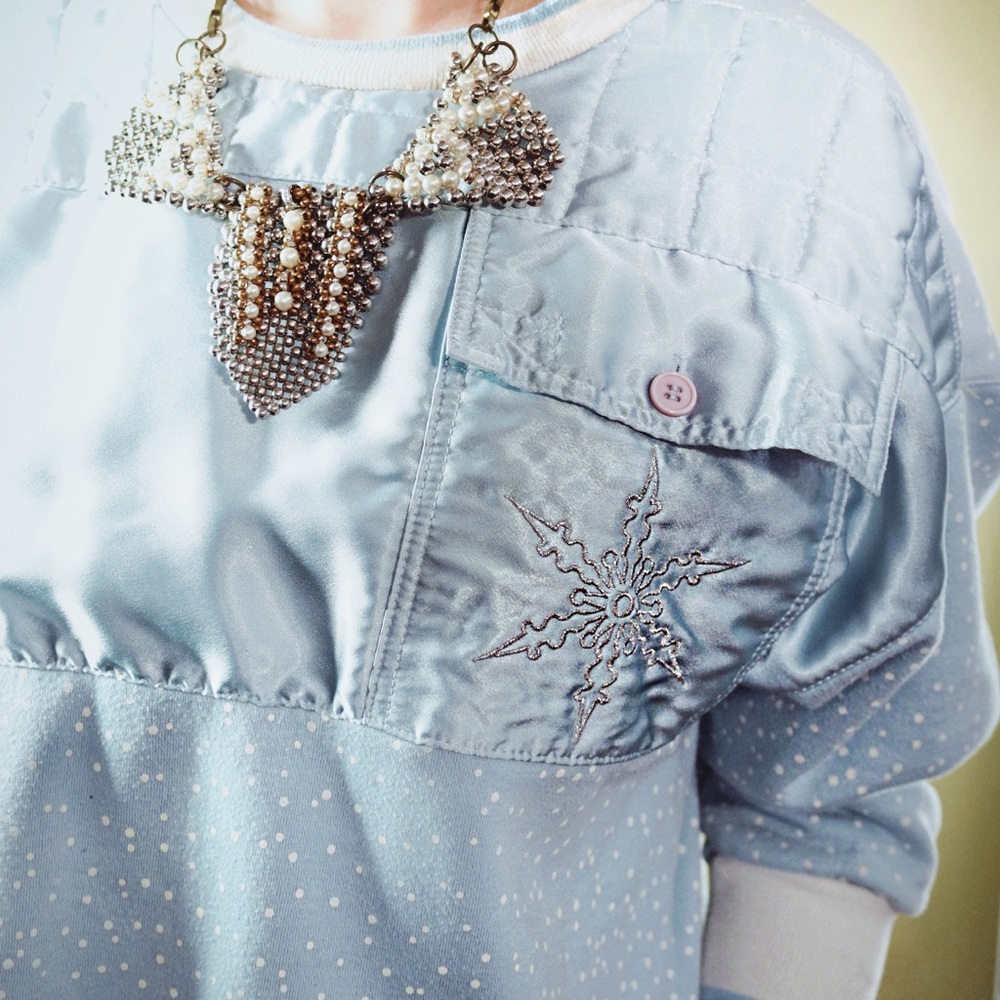 Vintage Baby Blue “Ugly Christmas” Sweater - Picture 5 of 5